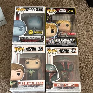 Funko Star Wars Pop Figure Collection - Blue, Red, Green